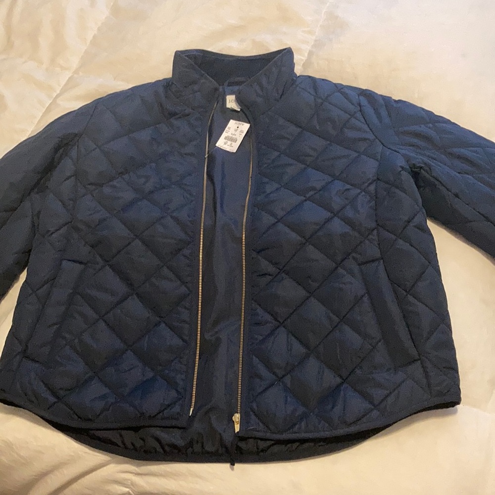 J. Crew Navy Quilted Jacket
